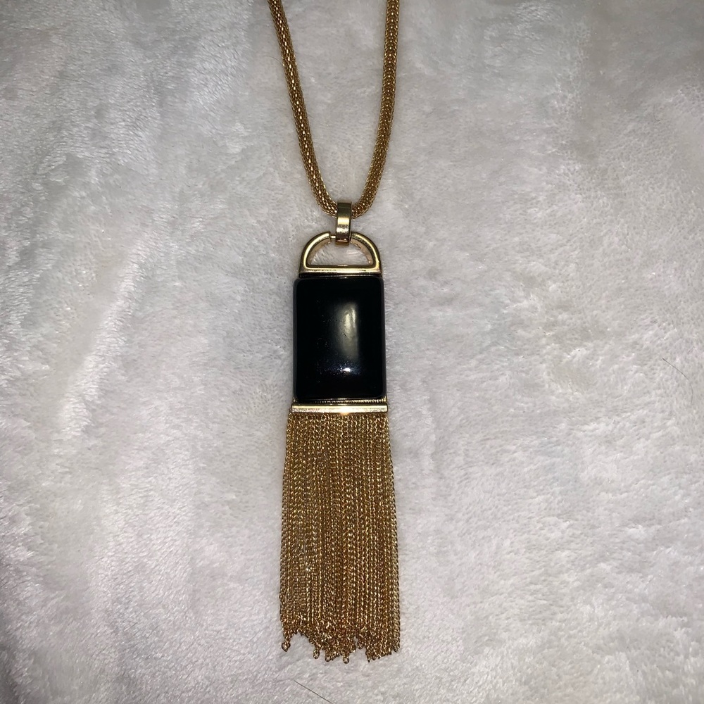 Cool black and gold statement necklace